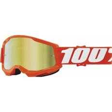 100% Occhiali 100% Maschera cross Strata bambini arancione specchio dorato