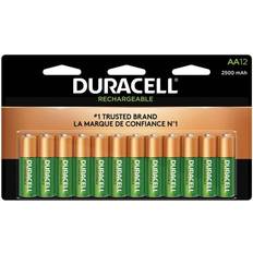 Duracell Rechargeable AA NiMH Batteries, MIGNON/HR6/DC1500, 2500mAh, 12-Count Package