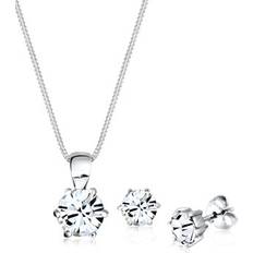 Set di gioielli Elli di Base con Cristalli in Argento Sterling 925 Parure gioielli pieces female