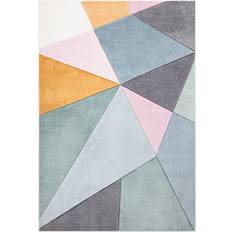 Ivy Bronx Avanna Power Loomed Teal/Yellow/Grey Rug