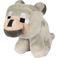 Jinx JINX Minecraft Baby Wolf Plush Stuffed Toy, Gray, 8" Tall