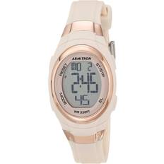 Armitron Armitron Sport 45/7034PBH Rose Gold-Tone Accented Digital Chronograph Blush Pink Resin