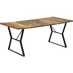 Multicoloured Dining Tables vidaXL Solid Mango Wood Brown/Multicolour Multi Dining Table