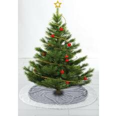 Silver Christmas Tree Skirts Christmas Tree Skirt with Fur Christmas Tree Skirt