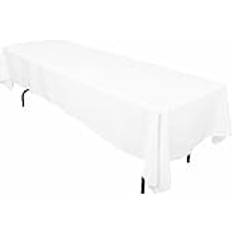 LTC LTC LINENS 60126-010101 60 x 126 in - White Tablecloth