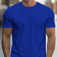 Shein Herr T-shirts Shein Men's Solid Color Round Neck Short Sleeve T-Shirt