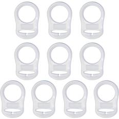 Transparent Pacifier Holders Auear Pacifier Ring Adapter 10-packs