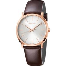 Calvin Klein Men Wrist Watches Calvin Klein K8Q316G6 Silver Brown Leather Multicoloured