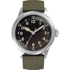 Kanvas Armbandsur Praesidus A-11 Service 38 mm Military Automatic in Black and Canvas