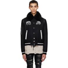 Amiri Jackets Amiri Black Wes Lang Edition Skull Varsity Bomber IT