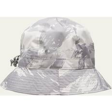 Moncler Men Hats Moncler Moncler Genius Moncler HYKE Gray Printed Bucket Hat F92 GREY CAMO