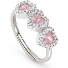 Nomination Ringe Nomination Silver Pink CZ Triple Heart Ring