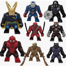 8PCS Iron Man Loki Groot Big Figures Toys Fit Lego