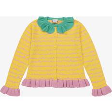 Yellow Cardigans Children's Clothing Stella McCartney Kids Striped Cotton Cardigan - Yellow