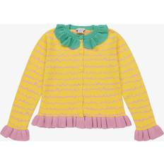 Randiga Koftor Barnkläder Stella McCartney Kids Striped cotton cardigan yellow