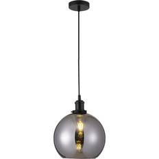 Loxton Lighting Vintage Smoked Globe Pendant Lamp