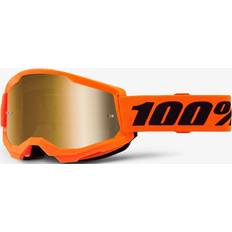 100% Gafas de Cross Strata Naranja Neón-Transparente