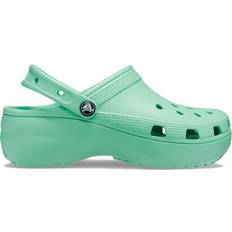 Green Outdoor Slippers Crocs Classic Platform Clog - Jade Stone