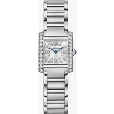 Cartier Womens Silver CRW4TA0020 Tank Francaise Small Stainless-steel and 0.70ct Diamond 1 Size