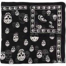 Women Scarfs Alexander McQueen Skull silk scarf BLACK