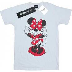 Girls Minnie Mouse Bow Eyes Cotton T-Shirt - White
