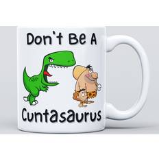 Panther Print Don't Be A Cuntasaurus Rude Large Heavy Duty Dinosaur Cup