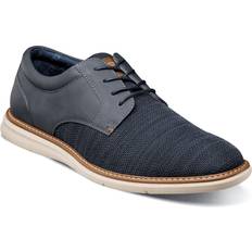 Blue - Men Oxford Nunn Bush Chase Knit Men's Oxford Shoes, Wide, Blue