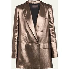 Silk Blazers Max Mara Edro Metallic Silk Blazer Jacket