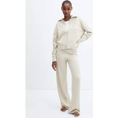 Mango Vestes Mango Women's Zipped Pajama Jacket Beige