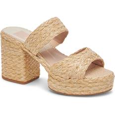 41 ½ Alpargatas Dolce Vita Latoya Woven Raffia Platform Sandals - Women's