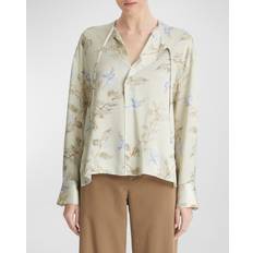 Multifärgade - Silke/Siden Blusar Vince Silke Bellflower Draperad Slips Blus - Multicolor