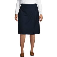 Lands' End Women Skirts Lands' End Uniform Aline Skirt Below The Knee Classic Navy Plus 18w