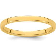 Quality Gold FLL020-4.5 14K 2mm Yellow LTW Flat Band
