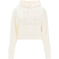 Palm Angels Mujer Suéteres Palm Angels Cropped Hoodie - Monogram Embroidery