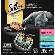 Sheba SHEBA Wet Cat Food Cuts in Gravy Variety Pack, Gourmet Salmon