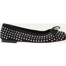 Christian Louboutin Ballerinaskor Christian Louboutin Mamadrague Strass Boum Suede Flats - Black
