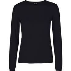 New Wool Strikbluse, Black