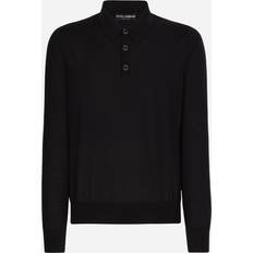 Dolce & Gabbana Blue Polo Shirts Dolce & Gabbana Dolce&Gabbana Cashmere polo sweater blue