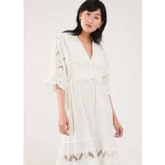 Accessorize Mixed Shell Broderie Dress White
