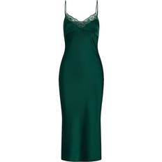 Polo Ralph Lauren Grøn Kjoler Polo Ralph Lauren Heritage Silk Midi Slip Dress Dark Green