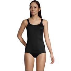 Lands' End Swimsuits Lands' End Women's Scoop Neck Soft Cup Tugless Sporty One Piece Swimsuit Black