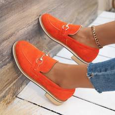 Women Shoes Casual Loafers Autumn Walking Sport Shoes Flats Femme Running Shoes Sneakers Women Zapatillas Orange