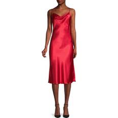 Red - Slip Dresses Bebe Satin Slip Dress Red Women's Dress Red