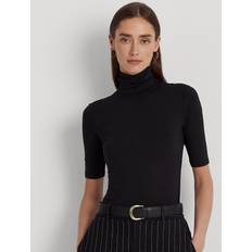 Ralph Lauren Women Sweaters Ralph Lauren Slim-Fit Turtleneck Polo Black