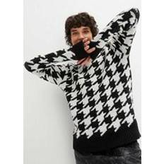 Bonprix Överdelar Bonprix Houndstooth Crew Neck Jumper Black Check