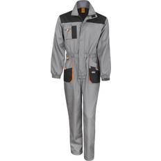 Result XS, Grey Black Orange Unisex Work-Guard Lite Workwear Coverall Breathable And Windproof