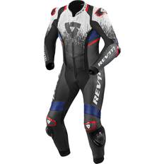 Motorcycle Suits Rev'it! Quantum One Piece Racing Suit White Blue Black