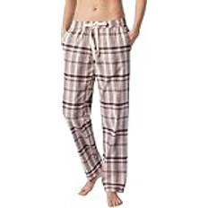 Schiesser Bukser & Shorts Schiesser Mix and Relax Long Flannel Pants Aprikos bomull Dame