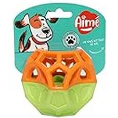 Aime Espace Hundespielzeug integriertem Klang, 2 Materialien, Schaumstoff/Silikon, Durchmesser