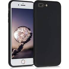 Case Compatible with Apple iPhone 7 Plus/iPhone 8 Plus Case Slim Protective TPU Silicone Phone Cover Black Matte